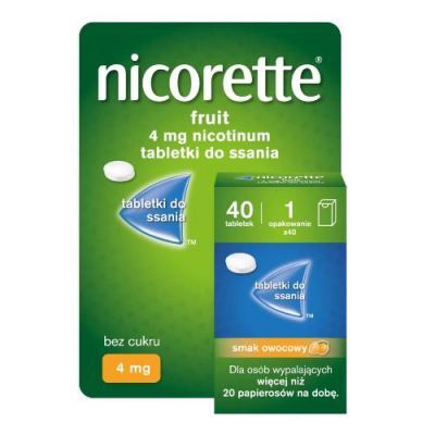Nicorette Fruit 4mg, 40 tabletek do ssania