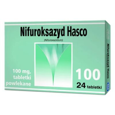 NIFUROKSAZYD 100 HASCO 24 tabletki na biegunkę