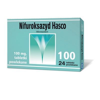 NIFUROKSAZYD 100 HASCO 24 tabletki na biegunkę