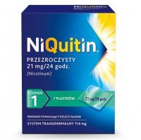 NIQUITIN 21 mg/24 godz. 7 plastrów przezroczystych