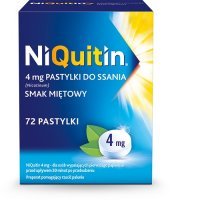 NIQUITIN 4 mg 72 pastylki do ssania o smaku miętowym, palenie