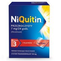 NIQUITIN 7 mg/24 godz. 7 plastrów przezroczystych