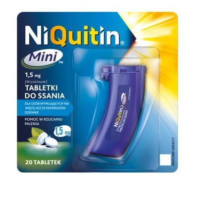 NIQUITIN MINI 1,5 mg 20 tabletek rzucanie palenia