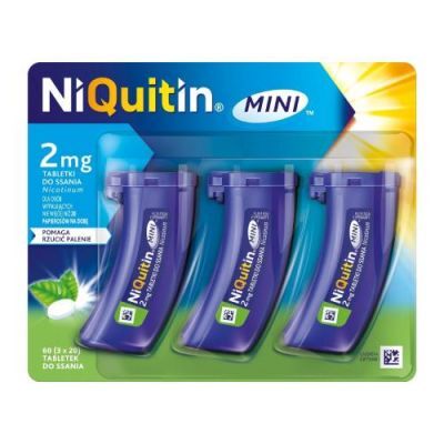 NIQUITIN MINI 2 mg Tabletki do ssania, 3 x 20 szt.