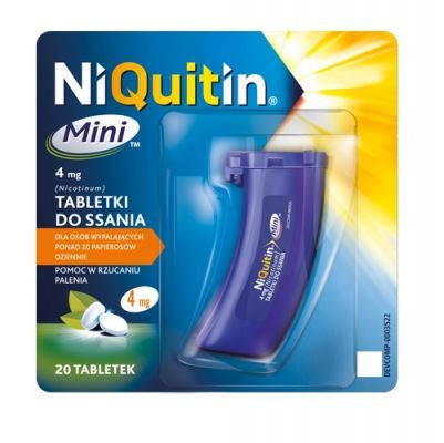 NIQUITIN MINI 4 mg 20 tabletek do ssania rzucanie palenia