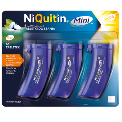 NIQUITIN MINI 4 mg 60 tabletek do ssania