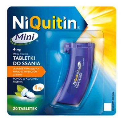 NiQuitin Mini Tabletki do ssania 4 mg, 20 sztuk