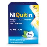 NiQuitin Pastylki do ssania 4 mg, 72 sztuki