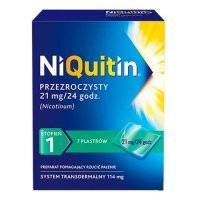 NiQuitin Przezroczysty Plastry transdermalne 21 mg/24 h (114 mg), 7 sztuk