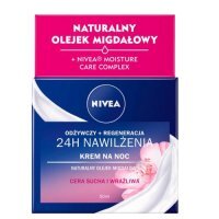 NIVEA 24h Nawilżenia Krem na noc odżywczy + regeneracja, 50ml