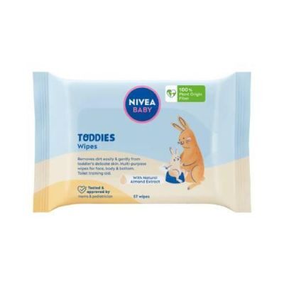 NIVEA BABY Toddies Chusteczki nawilżane, biodegradowalne, 57szt.