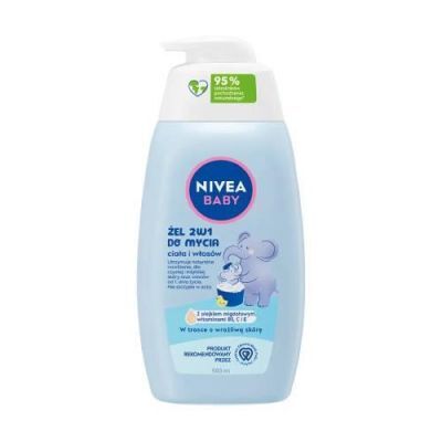 NIVEA Baby żel 2w1 do mycia ciała i włosów, 500ml