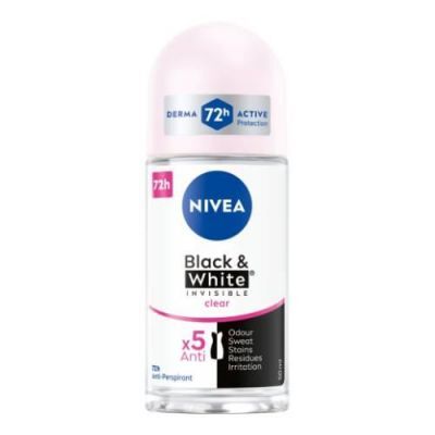 Nivea Black&White Invisible Clear Antyperspirant w kulce dla kobiet, 50 ml