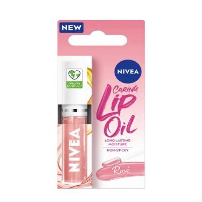 NIVEA Caring Lip Oil Rosé Pielęgnujący olejek do ust, 5.5ml