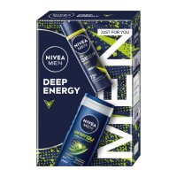 NIVEA MEN Deep Energy Zestaw Żel pod prysznic 3w1, 250ml + antyperspirant, 150ml