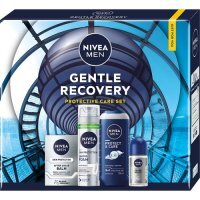 Nivea Men Gentle Recovery Zestaw kosmetyków dla mężczyzn Balsam po goleniu, 100 ml + Pianka do golenia, 200 ml + Żel pod prysznic, 250 ml + Antyperspirant Roll-On, 50 ml