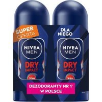 NIVEA MEN roll-on Dry Impact, 2 x 50 ml