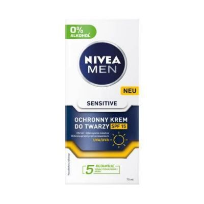 NIVEA MEN Sensitive Ochronny krem nawilżający SPF15, 75ml