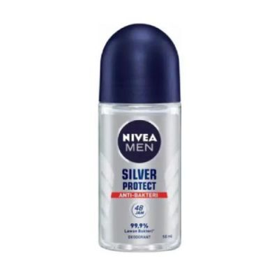 NIVEA MEN Silver Protect Anti-Bakteri roll-on Antyperspirant w kulce dla mężczyzn, 50ml