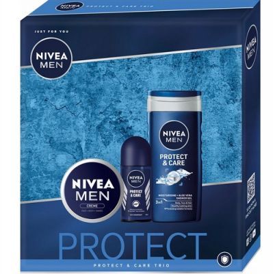 NIVEA MEN ZESTAW PROTECT & CARE krem 75 ml + antyperspirant 50 ml + żel pod prysznic 250 ml