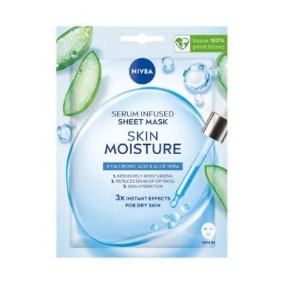 NIVEA Skin Moisture Maska w płachcie z serum nawilżającym, 1 szt.