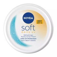 Nivea Soft Daily UV Krem nawilżający do twarzy, ciała i dłoni SPF 15, 200 ml