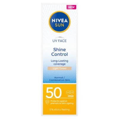 Nivea Sun Shine Control Matujący krem koloryzujący do twarzy Light Tined SPF50, 50 ml