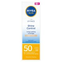 Nivea Sun Shine Control Matujący krem koloryzujący do twarzy Light Tined SPF50, 50 ml