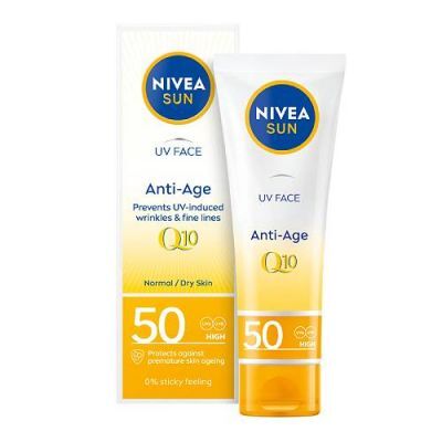 NIVEA SUN UV Face Anti-Age Q10 przeciwzmarszczkowy krem przeciwsłoneczny do twarzy SPF50, 50ml