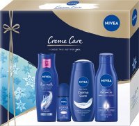 NIVEA ZESTAW CREME CARE szampon + antyperspirant + żel pod prysznic + mleczko do ciała
