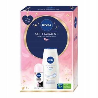 NIVEA Zestaw Soft Moment (Żel pod prysznic, 250ml + Antyperspirant, 50ml)