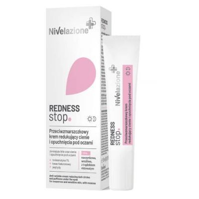 Nivelazione Redness Stop Przeciwzmarszczkowy krem redukujący cienie i opuchnięcia pod oczami, 15 ml