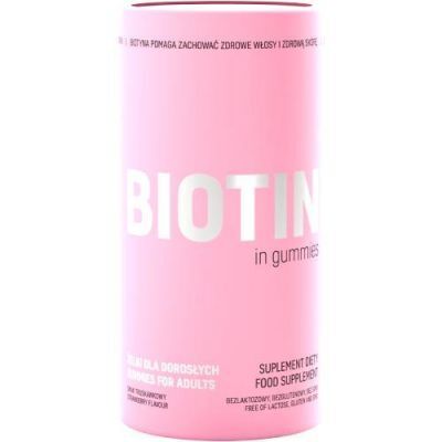Noble Health Biotyna w żelkach smak truskawkowy, 180g KRÓTKA DATA 31.12.2025