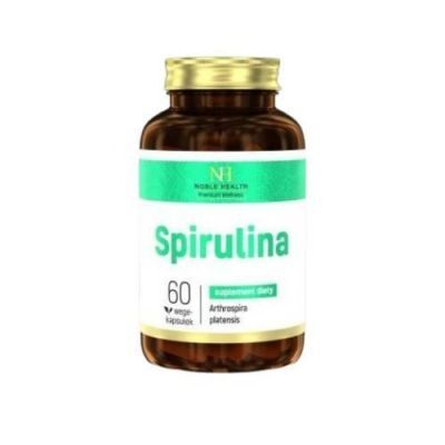 NOBLE HEALTH Spirulina, 60 kaps. KRÓTKA DATA 30.11.2024