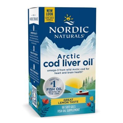 NORDIC NATURALS Arctic Cod Liver Oil Olej z wątroby dorsza arktycznego 750 mg cytrynowy 90 kapsułek