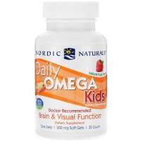 NORDIC NATURALS Daily Omega Kids o smaku truskawkowym 30 kapsułek