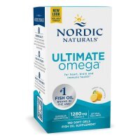 NORDIC NATURALS Ultimate Omega 1280 mg smak cytrynowy 180 kapsułek