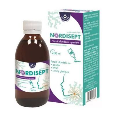 Nordisept Porost islandzki z cynkiem Syrop, 150 ml