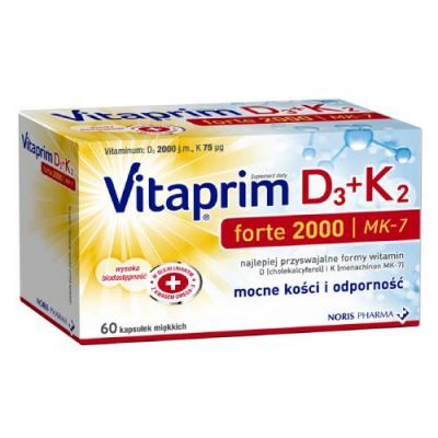 NORIS PHARMA Vitaprim D3 Forte 2000 K2, 60 kaps.