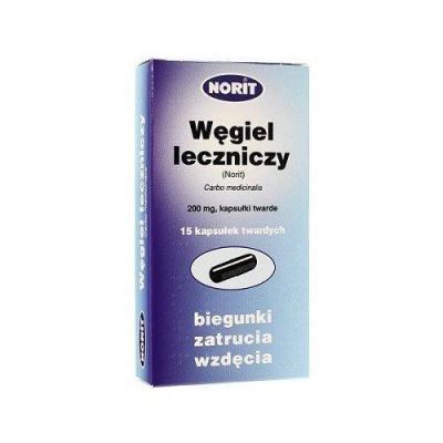 Norit Węgiel leczniczy 200mg, 15 kapsułek twardych