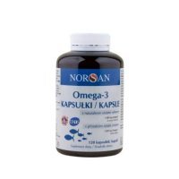Norsan Omega-3 z naturalnym olejem rybnym (1500 mg), 120 kapsułek