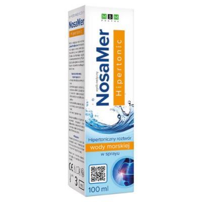 NosaMer Hipertonic Hipertoniczny roztwór wody morskiej w sprayu, 100 ml