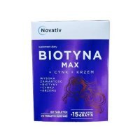 Novativ Biotyna Max+Cynk+Krzem, 75tabl.
