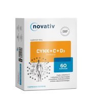 NOVATIV CYNK + C + D3 immuno 60 kapsułek