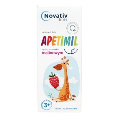 Novativ Kids Apetimil Syrop o smaku malinowym, 120ml