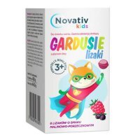 Novativ Kids Gardusie Lizaki o smaku malinowo-porzeczkowym, 8 szt.