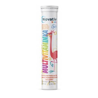 NOVATIV Kids Multivitaminka dla dzieci, 20 tabletek musujących