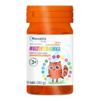 Novativ Kids Multivitaminka tabletki do ssania o smaku pomarańczowym, 30 tabl.