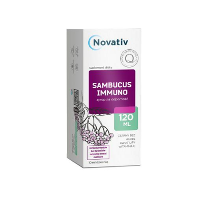 NOVATIV Sambucus immmuno Syrop na odporność 120 ml