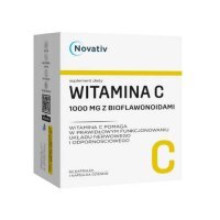 Novativ Witamina C 1000 mg z bioflawonoidami, 60 kapsułek